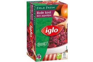 iglo rode kool met appeltjes