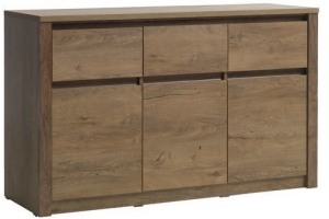 dressoir vedde 3 deuren 3 lades wild eik