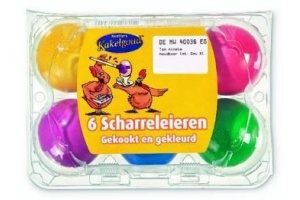 kakelgoud gekleurde eieren gekleurd
