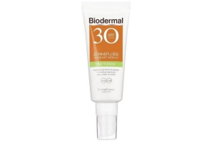 biodermal gezicht spf 30 matterende zonnefluide