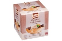 knapperige wafelschalen chocolade