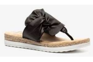 leren dames teenslippers