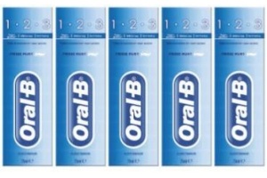 Kangoeroe Wordt erger Verfijning Oral B 123 tandpasta 5-pack nu voor maar €3,99 - Beste.nl