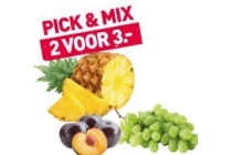 witte druiven 500 g pruimen 500 g en ananas