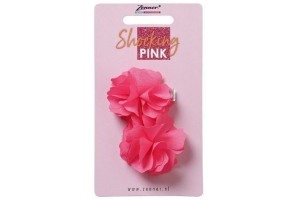 zenner shocking pink snapclip haarspelden met bloemen