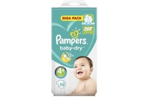 pampers baby dry maat 4 luiers