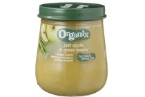 organix just 6m apple en green beans