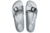 metallic slippers zilverkleur