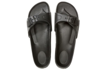 metallic slippers zwart