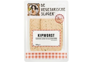 de vegetarische slager kipworst