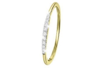 14 karaat geelgouden ring met diamant 0 06ct