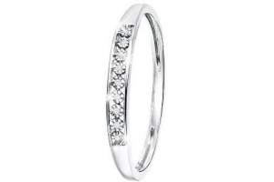 14 karaat witgouden ring met diamant