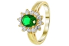 goldplated ring emerald met zirkonia