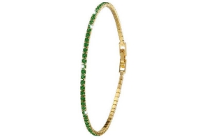 goldplated armband emerald crystals