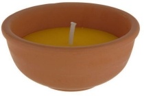 citronellakaars in terracotta pot