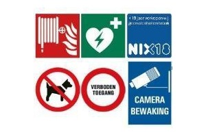 stickers logo s en aanwijsbordjes