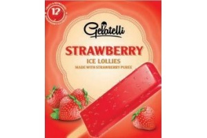 Gelatelli aardbei- of perenijsjes nu €1,39 per pak - Beste.nl