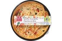 de oorsprong quiche courgette paprika brie