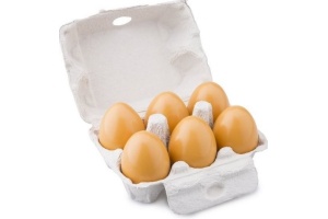 vrolijke kip eieren 6 stuks