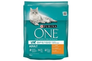 purina one adult rijk aan kip kattenbrokken