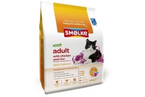 smolke cat adult kip en rijst en vis