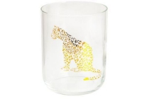 glas met tijger of luipaard print