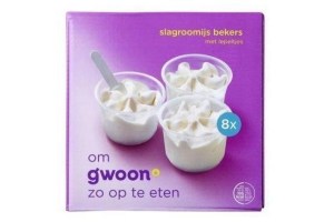 slagroom ijsbekers