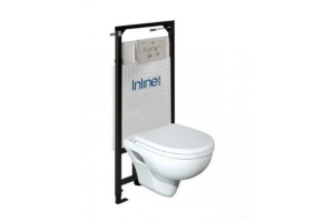 linie enzo hangtoilet met linie inline inbouwreservoir