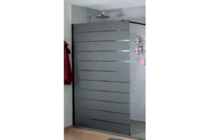 inloopdouche glasmotief stripe grijs