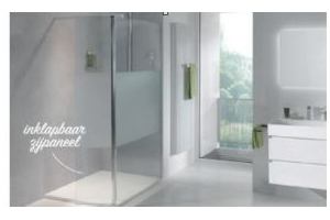 glasmotief helder glas matte strook