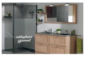 glasmotief grijs met matte strook