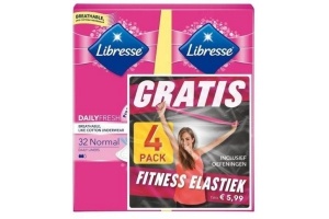 libresse daily fresh normal inlegkruisjes fitness elastiek