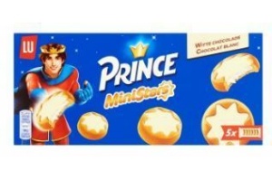 prince mini stars white chocolate