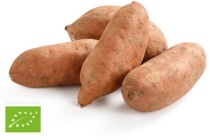 biologische zoete aardappelen