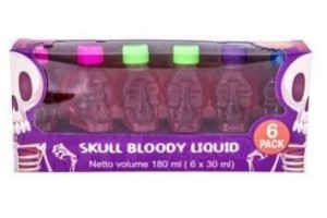 skull bloody liquid