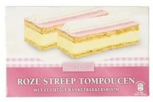 quality pastries roze streeptompoucen