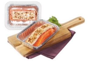 zalm met brie en kruidentopping