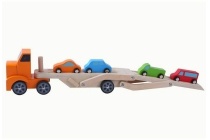 houten auto transporter met auto s