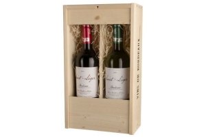 saint leger geschenkkist met 2 flessen bordeaux