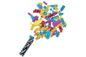 party popper met gerecycled papier