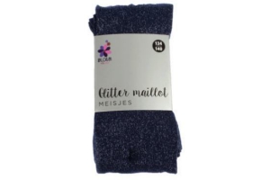 meisjes glittermaillot blauw