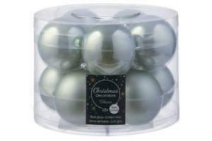 kerstbal glas eucalyptus