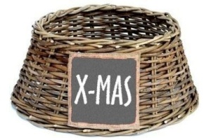 kerstboomhuls rotan naturel