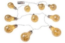 ledlampen met glitters goudkleur
