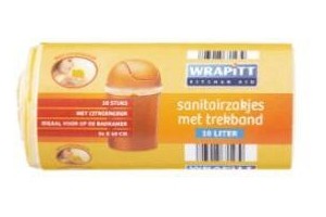 sanitairzakjes met citroengeur