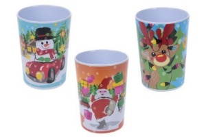 melamine kerstservies beker