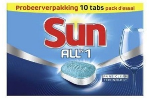 sun all in one vaatwastabletten probeerverpakking