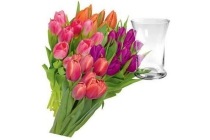 tulpen met gratis vaas