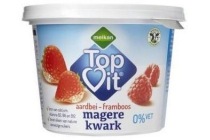 topvit magere kwark aardbei framboos