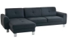 bank damhale chaise longue zwart